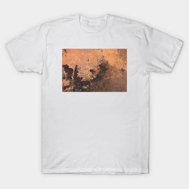 Orange texture burnt T-Shirt by textural